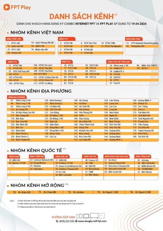 Gói SVip FPT Play khuyến mãi giá rẻ của FPT Telecom 8